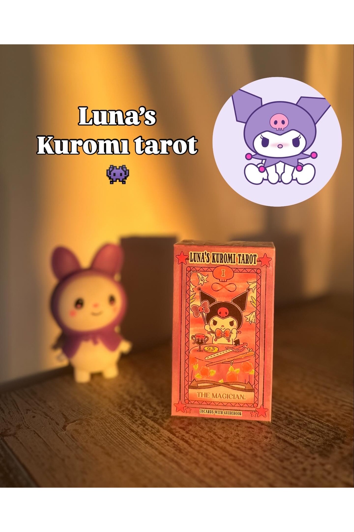 Galaksi Dükkanı Kuromi Tarot Kartları/Tarot Destesi -10cm 6,5cm