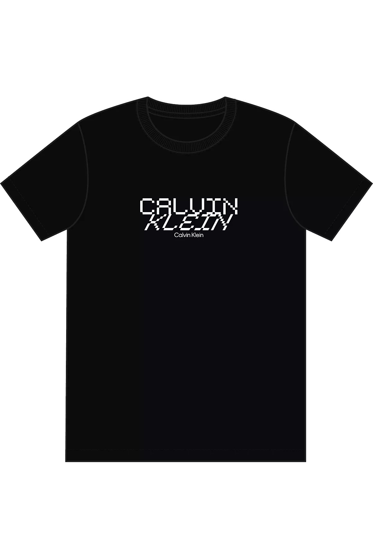 کلوین کلاین تی‌شرت آستین کوتاه مردانه طرح‌دار یقه گرد مشکی LV14RE818G-UB1