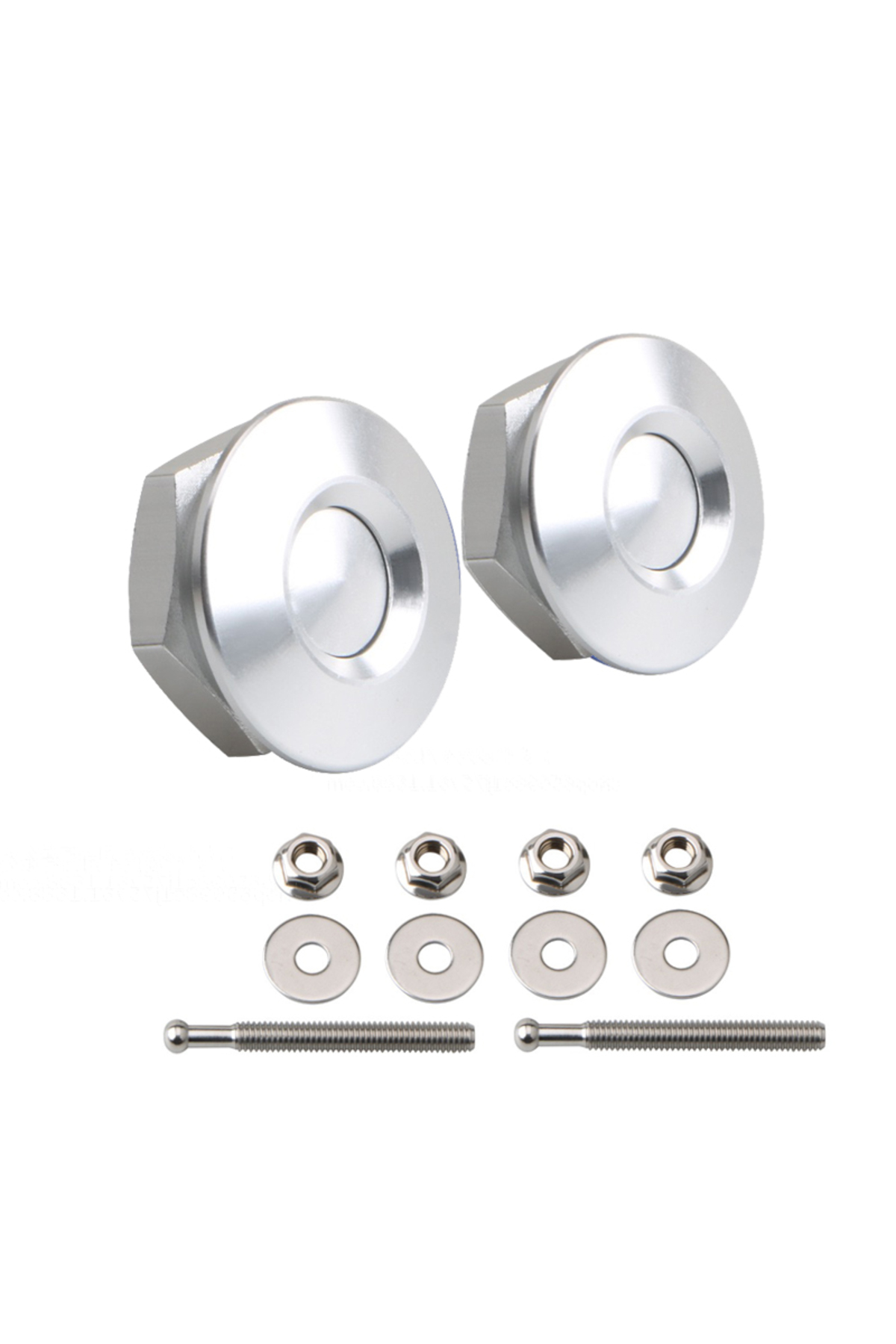 Choice Silver Universal Push Button Billet Quick Release Fasteners Set ...