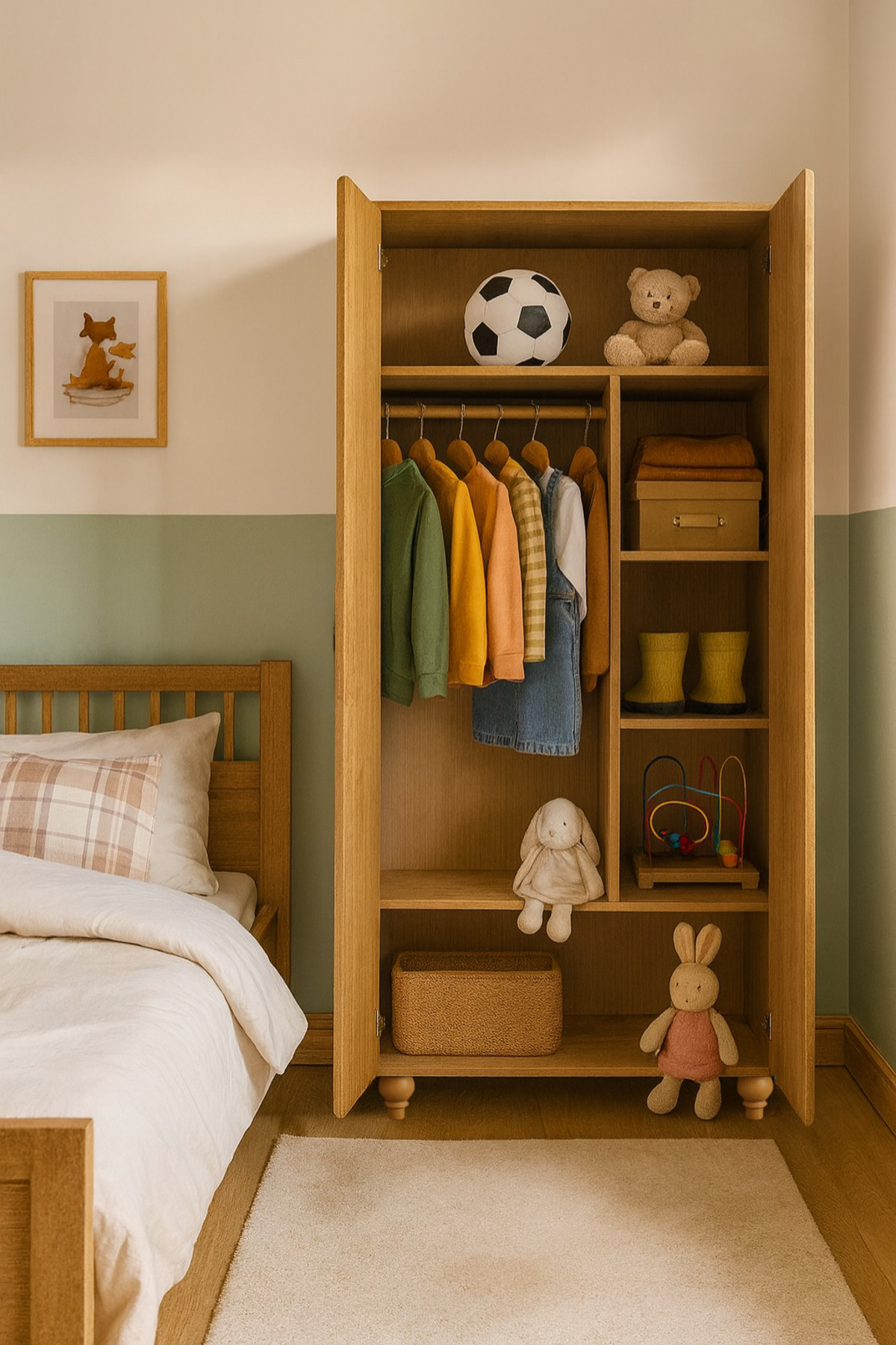 arionkids Gülsün 2 Kapaklı Genç Odası Dolabı | Modern Tasarım, Üstün MDF Kalitesi ve Fonksiyonel Depolama fotoğrafı 3 (önizleme)