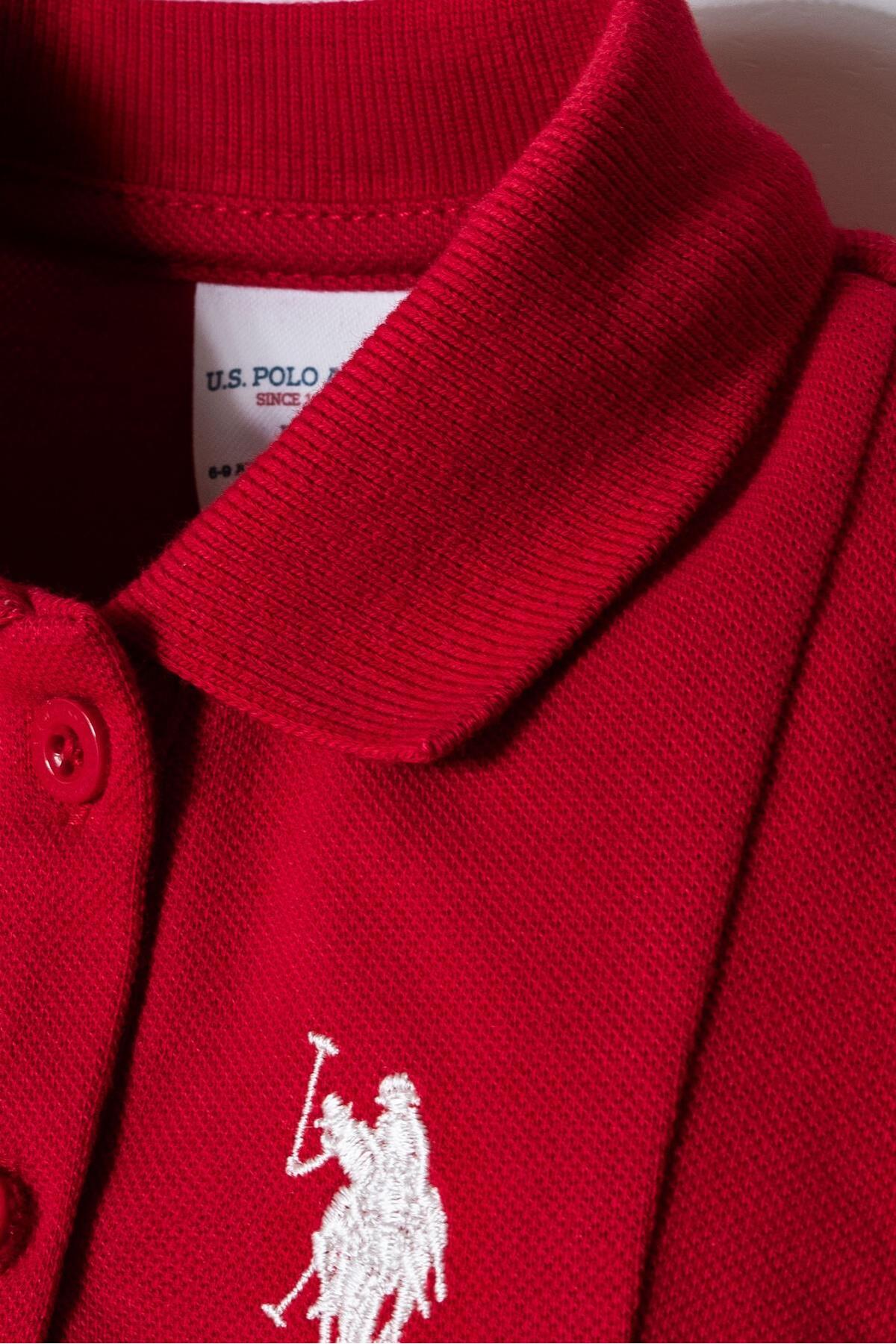 U.S. Polo Assn. Kız Bebek Pike Elbise %100 Pamuk Polo Yaka Günlük & Yazlık Elbise fotoğrafı 6 (önizleme)