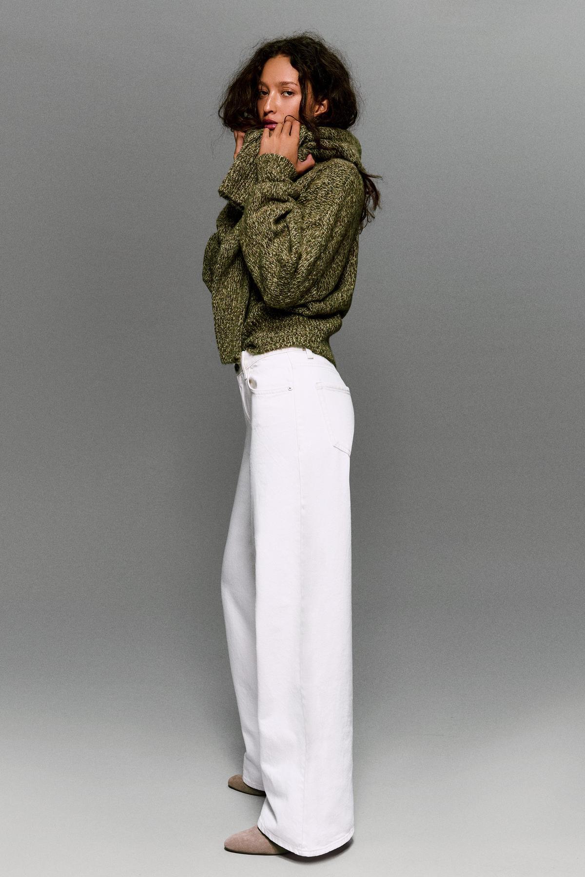 Bershka  Orta bel geniş paça jean - Görsel 3