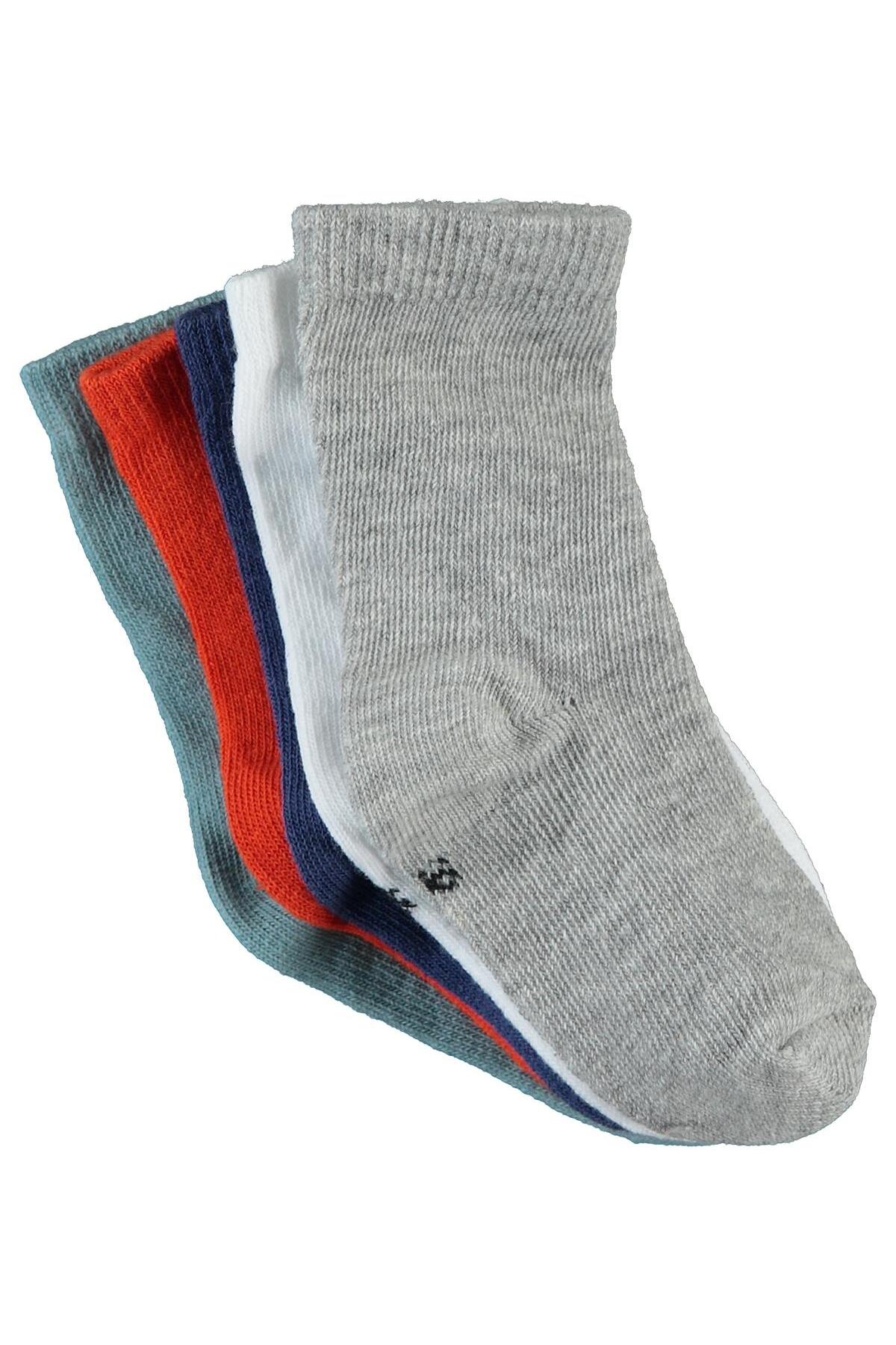 Civil Baby Erkek Bebek 5'li Çorap 0-24 Ay Turuncu fotoğrafı 4 (önizleme)