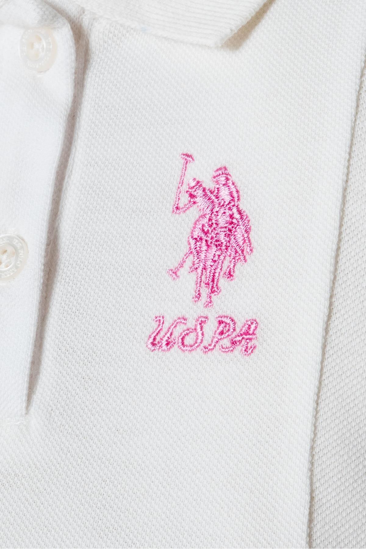 U.S. Polo Assn. Kız Bebek Pike Elbise %100 Pamuk Polo Yaka Günlük & Yazlık Elbise fotoğrafı 2 (önizleme)