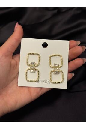 DESENA VIP SHESRA ÇELİK 14K GOLD KÜPE 40MM