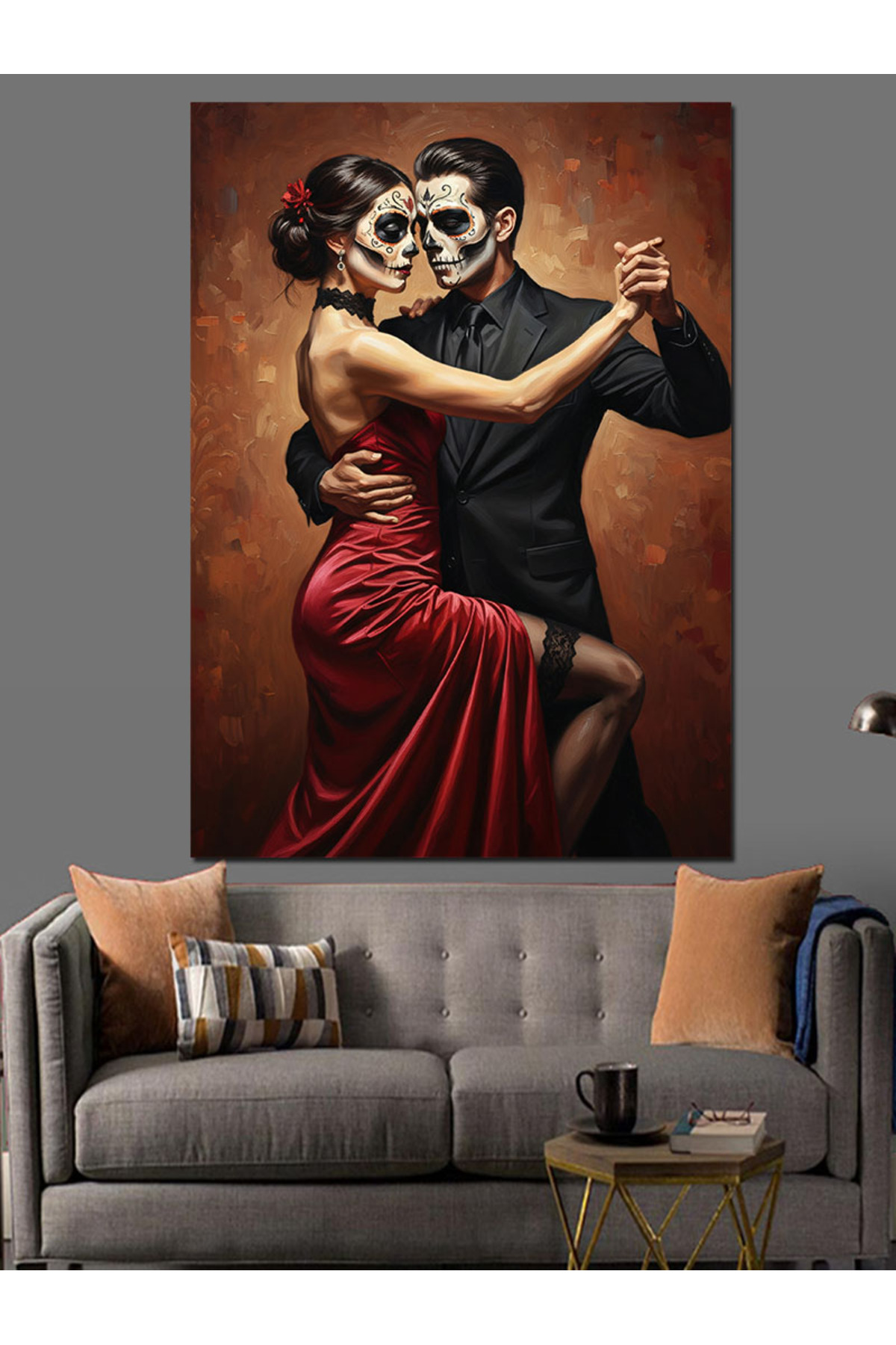 Dans Eden Kırmızı Yüksek kaliteli yağlı boya dokulu Kanvas Canvas Tablo kanvas tablo canvas tablo d