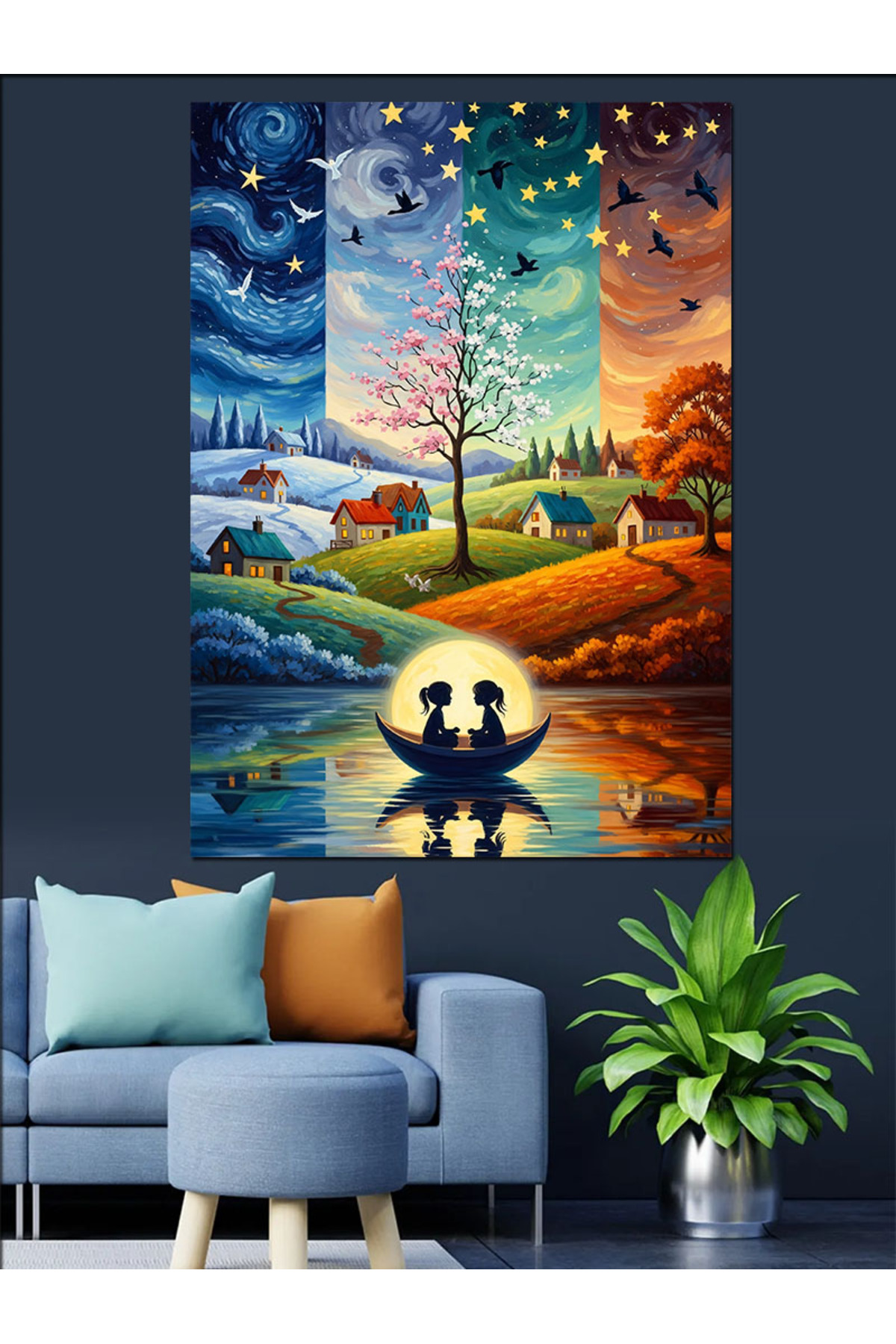 Gökkuşağı Köprüsü Yüksek kaliteli yağlı boya dokulu Kanvas Canvas Tablo kanvas tablo canvas tablo d
