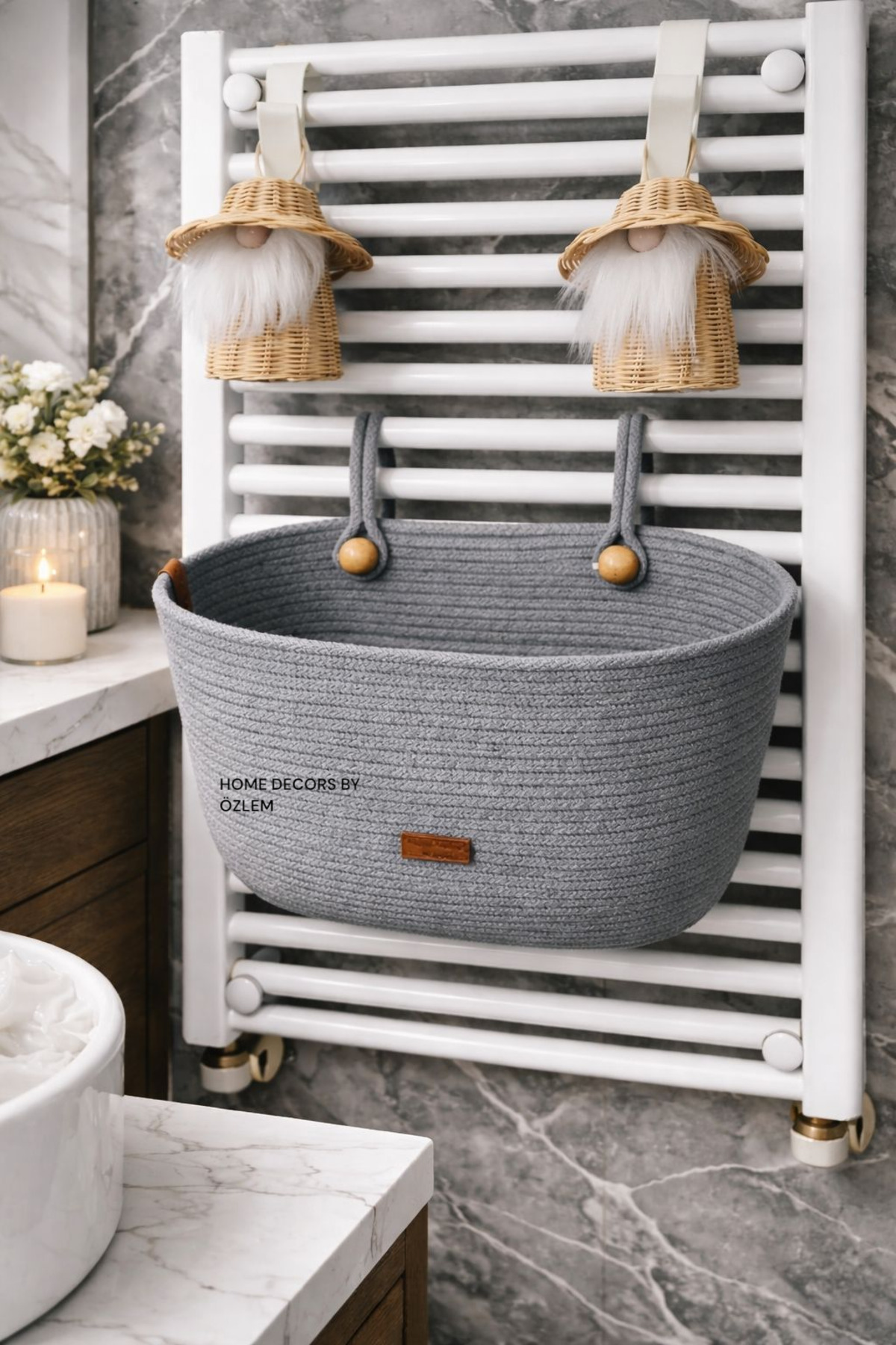 Hanging organizer basket multi-purpose basket wicker basket storage box handmade organizer 30x20