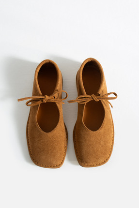 DUXAL SHOES Brendon Düğüm Detaylı Konfor Hakiki Deri İçi Bağcıklı Kadın Babet...