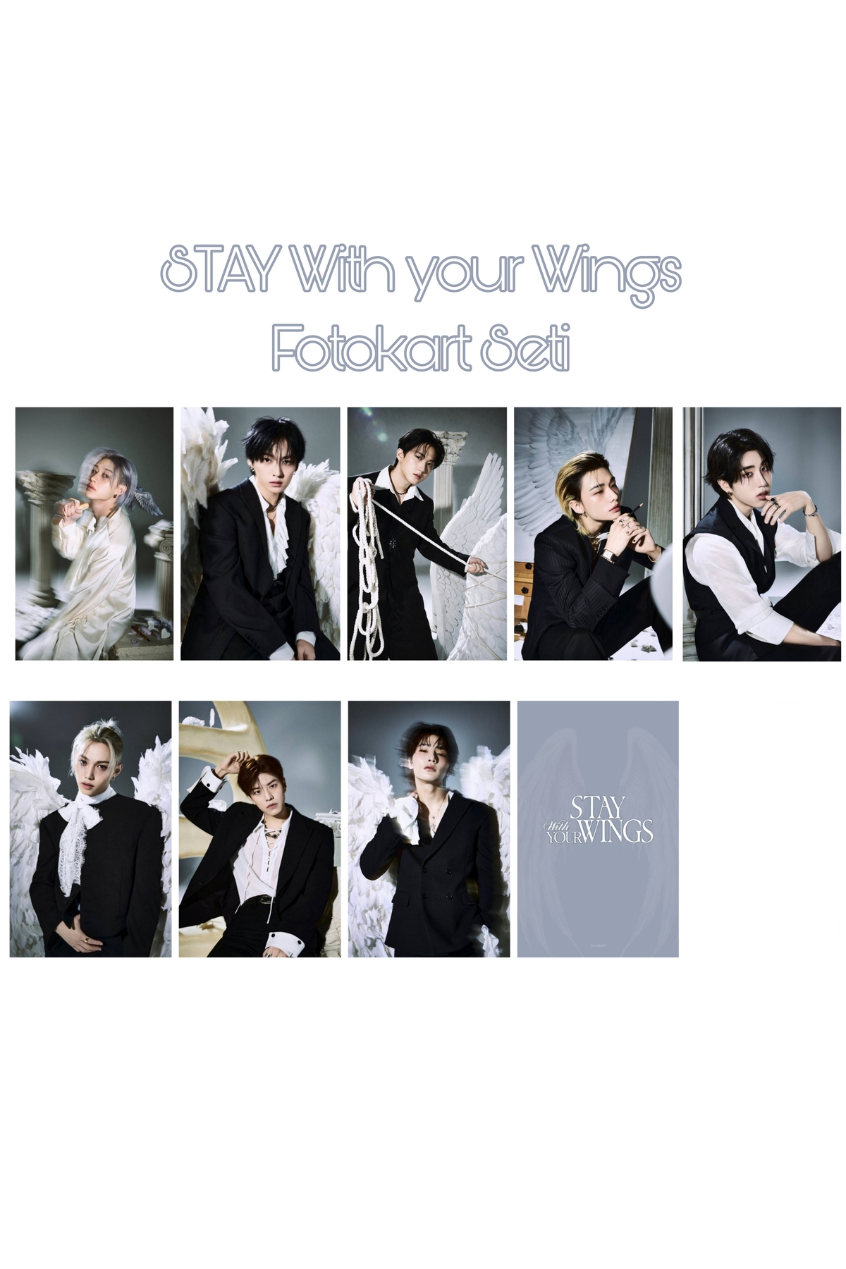 Sntay Stray Kids Stay with your wings konsept fotokartSeti