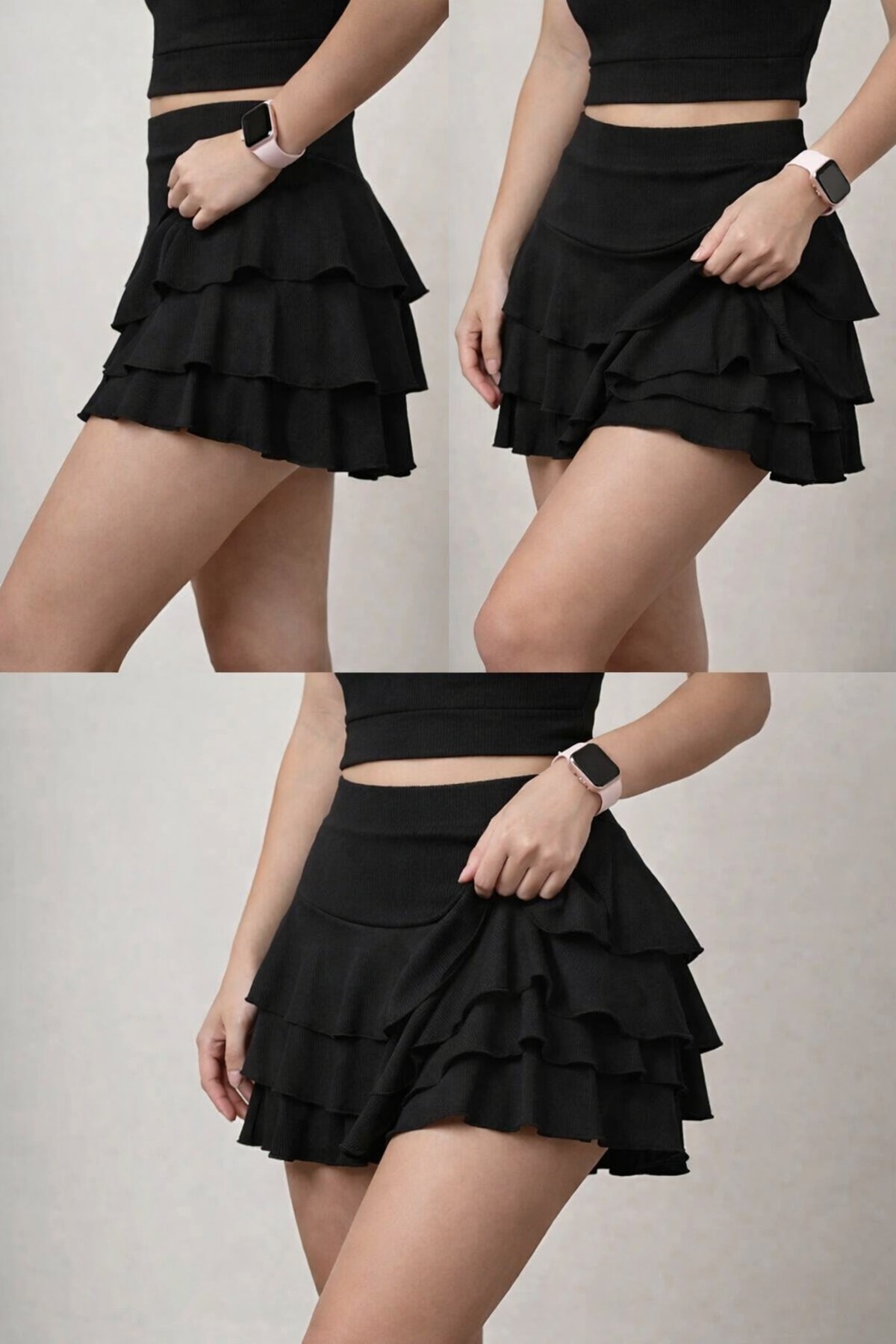 OTD STORE  Mykonos Volanlı Mini Etek - Görsel 4