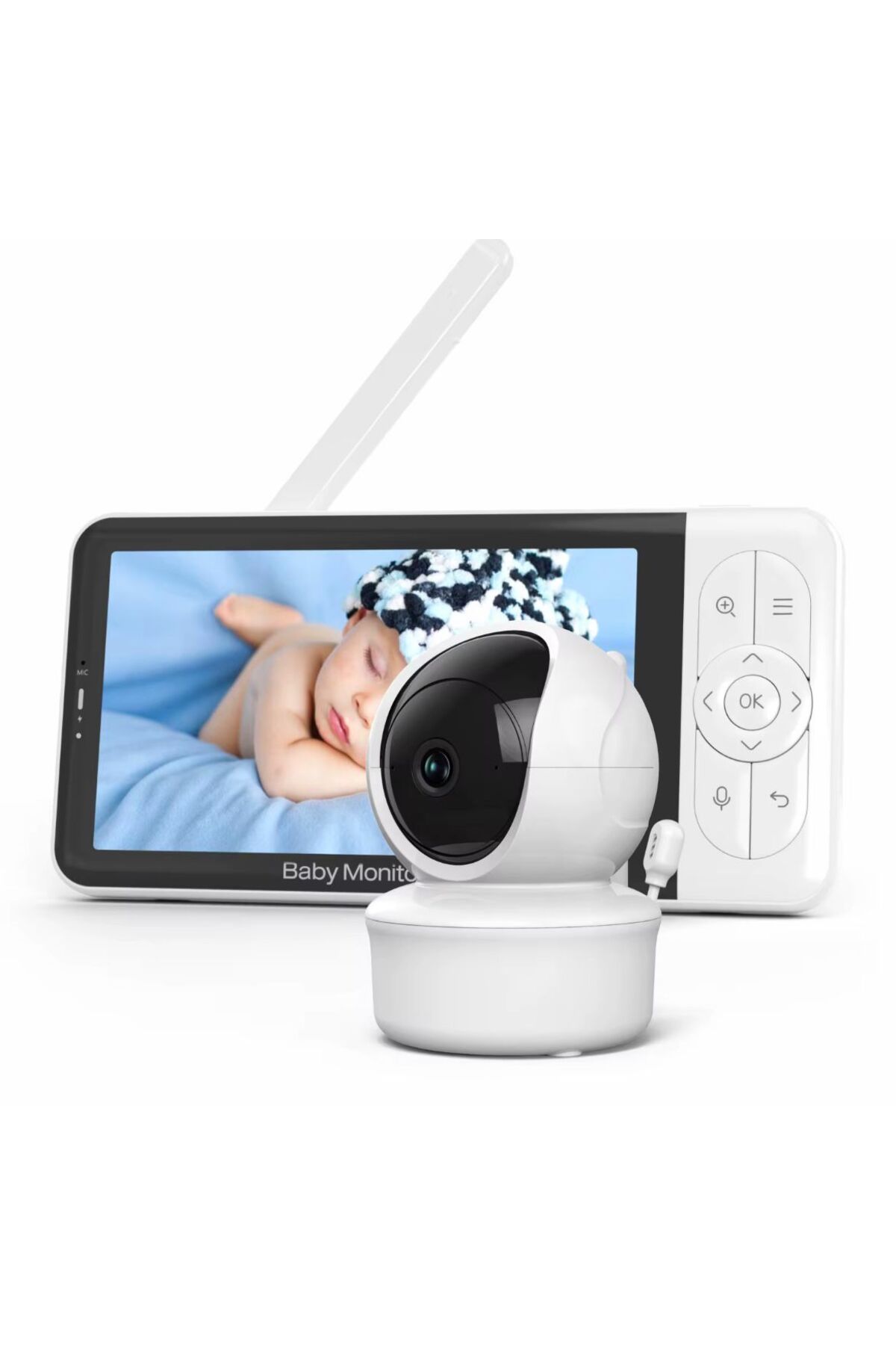 Moxti Bebek Kamerası LCD Ekranlı Gece Görüşlü Bebek Telsizi Bebek Odası Kamerası Monitörü fotoğrafı 2 (önizleme)