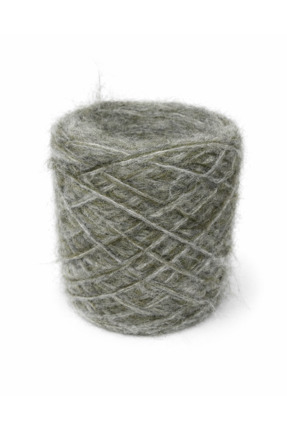 U5 FASHION El Örgü İpi 3 Kat Tiftik Tüylü Ebruli İplik Haki Füme Gri 100 gr (...