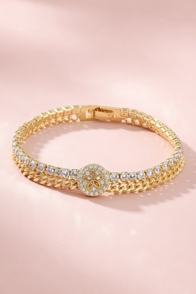 Severia Stella Gold Bileklik (Zirkon Taşlı 14k Kaplama)