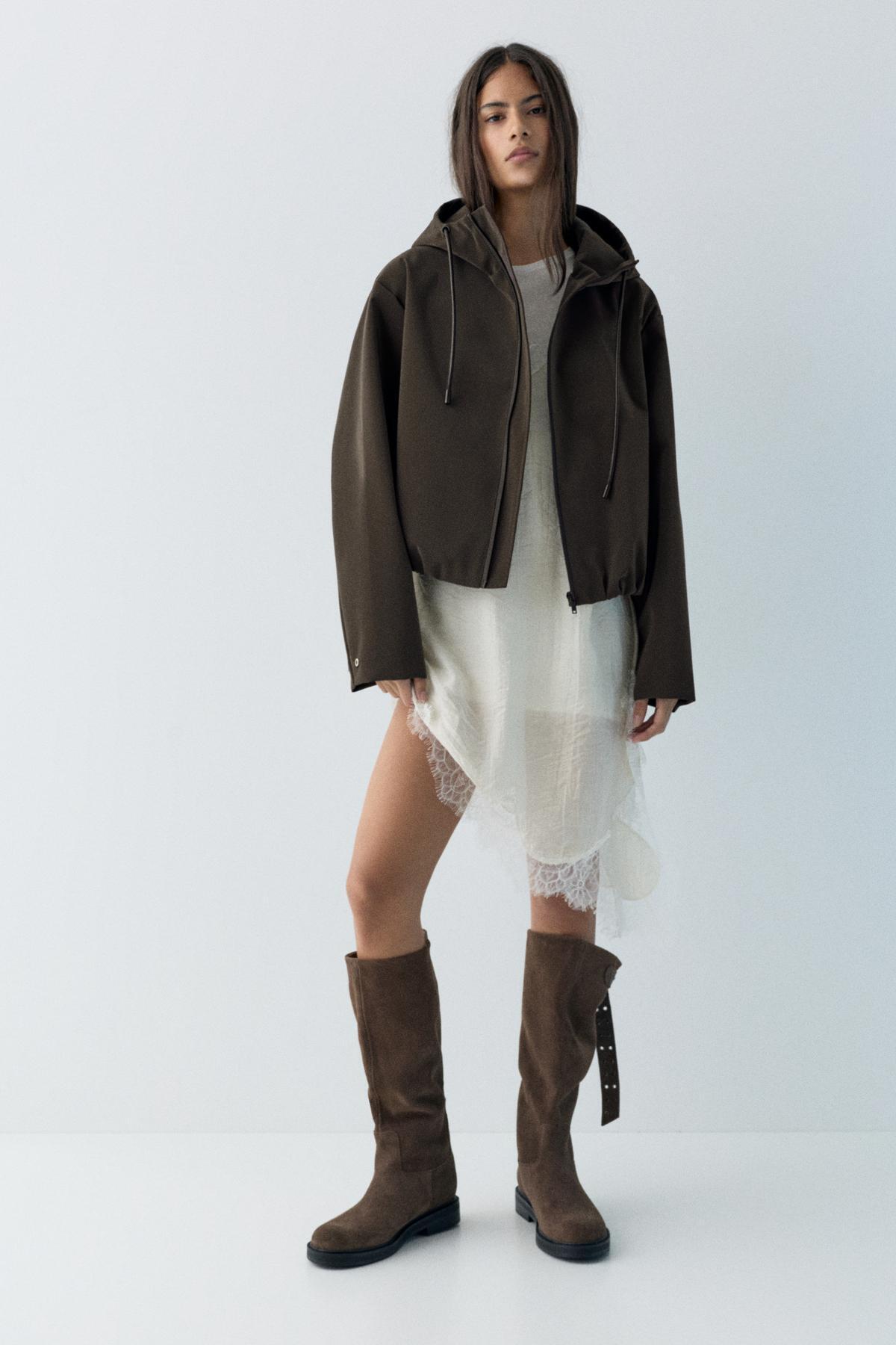 Pull & Bear  Kısa kapüşonlu yağmurluk - Görsel 2