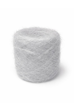 U5 FASHION Örgü İpi 200 Gr 3 Kat Yumak Açık Gri Tiftif Tüğlü İplik 1 Adet 100...
