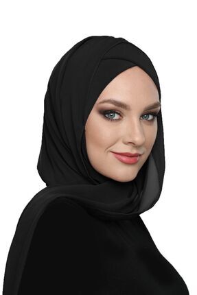 elysianfidan Şallı Takmatik Sade Siyah Hazır Türban Tesettür Bone Medikal Kul...