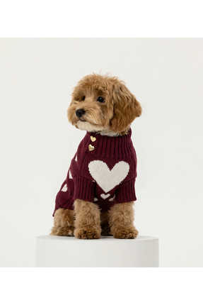 Lorico Kalpli Köpek Kazak - Bordo