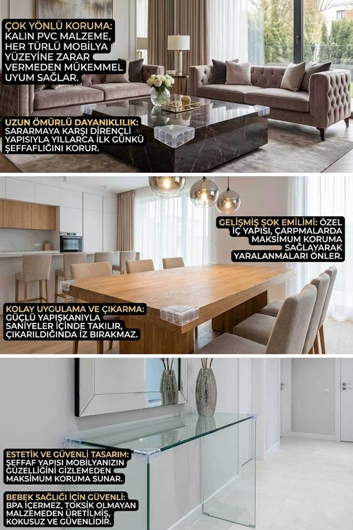 RevuBaby 16 Adet Silikon Bebek Çocuk Masa Kenar Koruyucu Mobilya Köşe Koruyucu Bebek Kafa Çarpma Önleyici fotoğrafı 6 (önizleme)