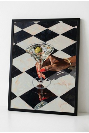artera casa Martini Moment – Modern Siyah Beyaz Dekoratif Tablo