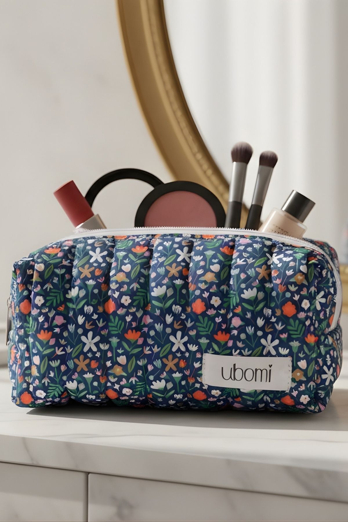 Lily Makyaj Ve Kişisel Bakım Çantası İkili Set — سرمه‌ای Lily-D1 — تصویر 6 از 7