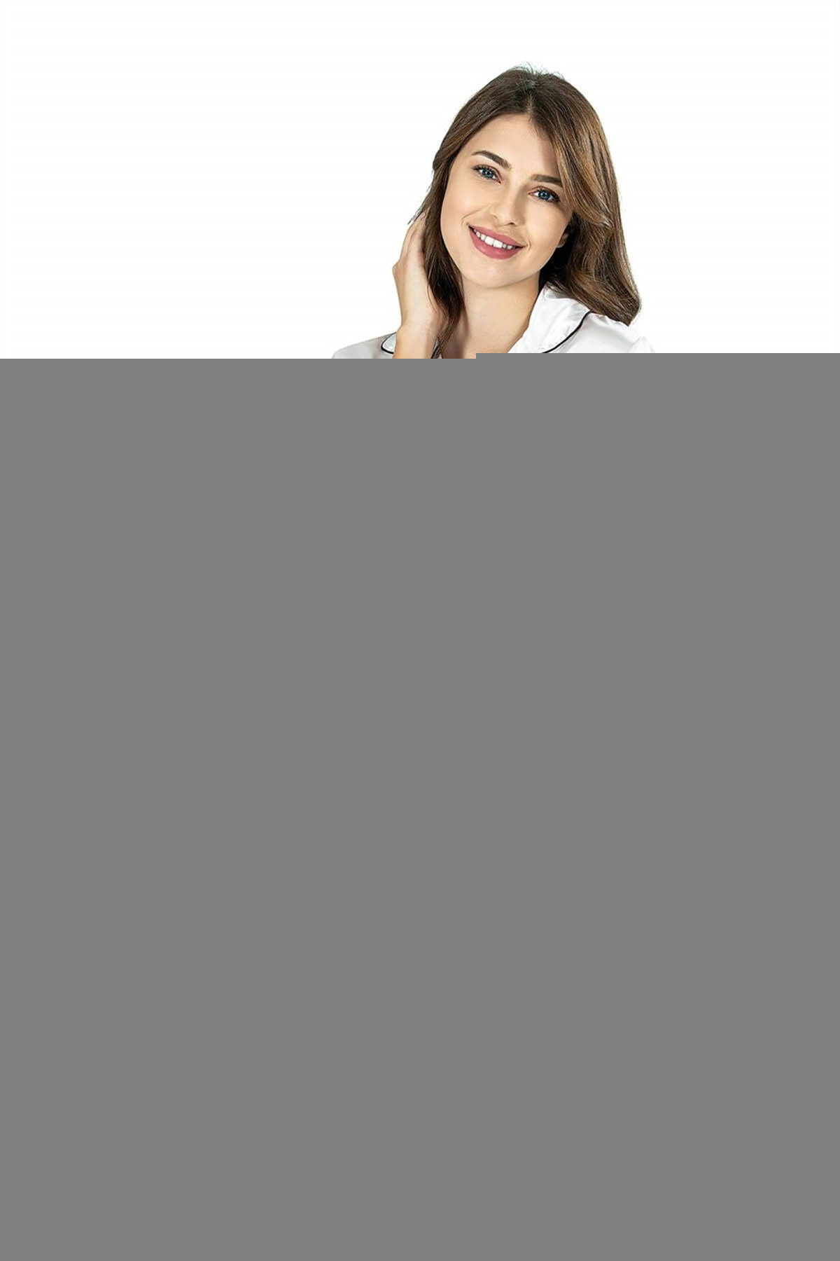 mtm My The Mall Giyim Ekru İkili Saten Gecelik Pijama Takımı 7647