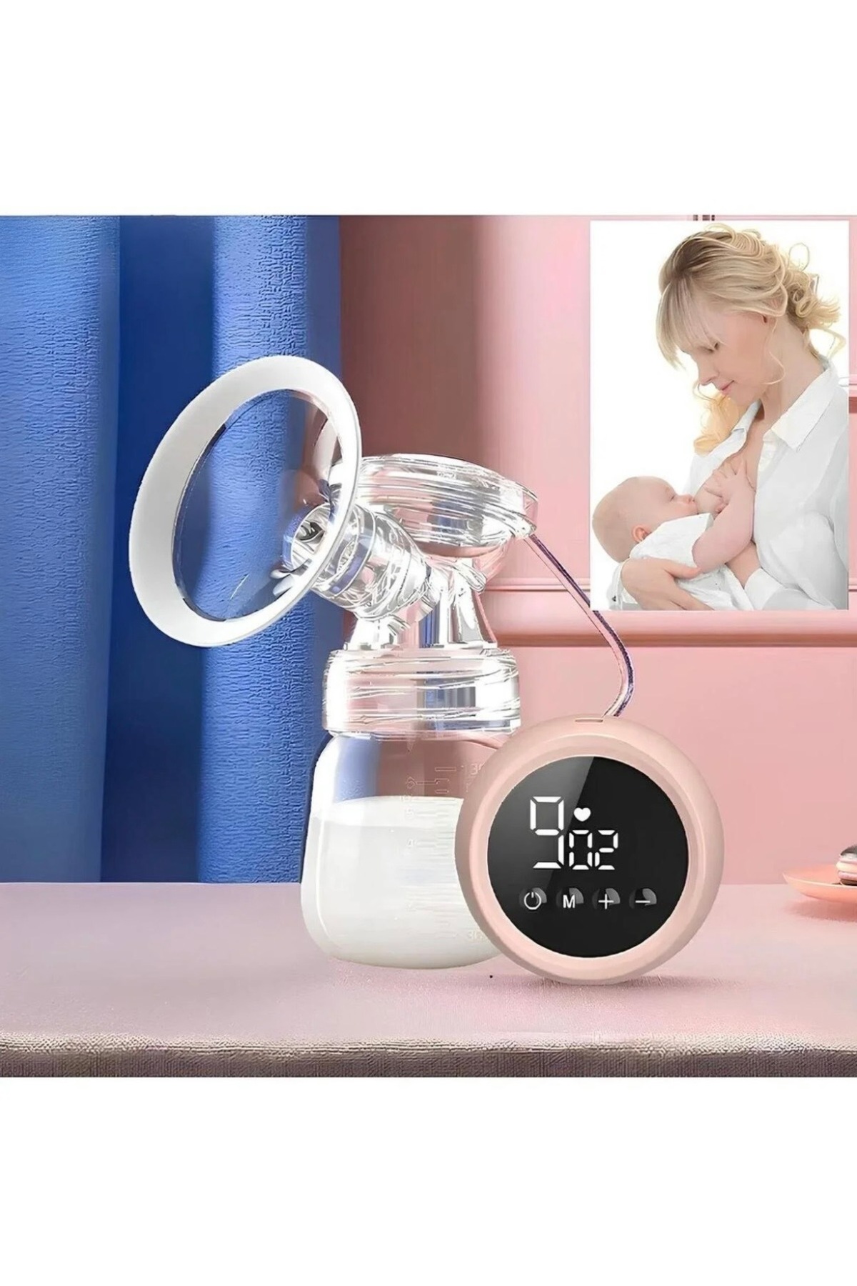 MorOflan Tek Elektrikli Göğüs Pompası I Elektrikli Süt Pompası ISüt Sağma Makinesi I Anne Sütü Sağma Pompası fotoğrafı 2 (önizleme)