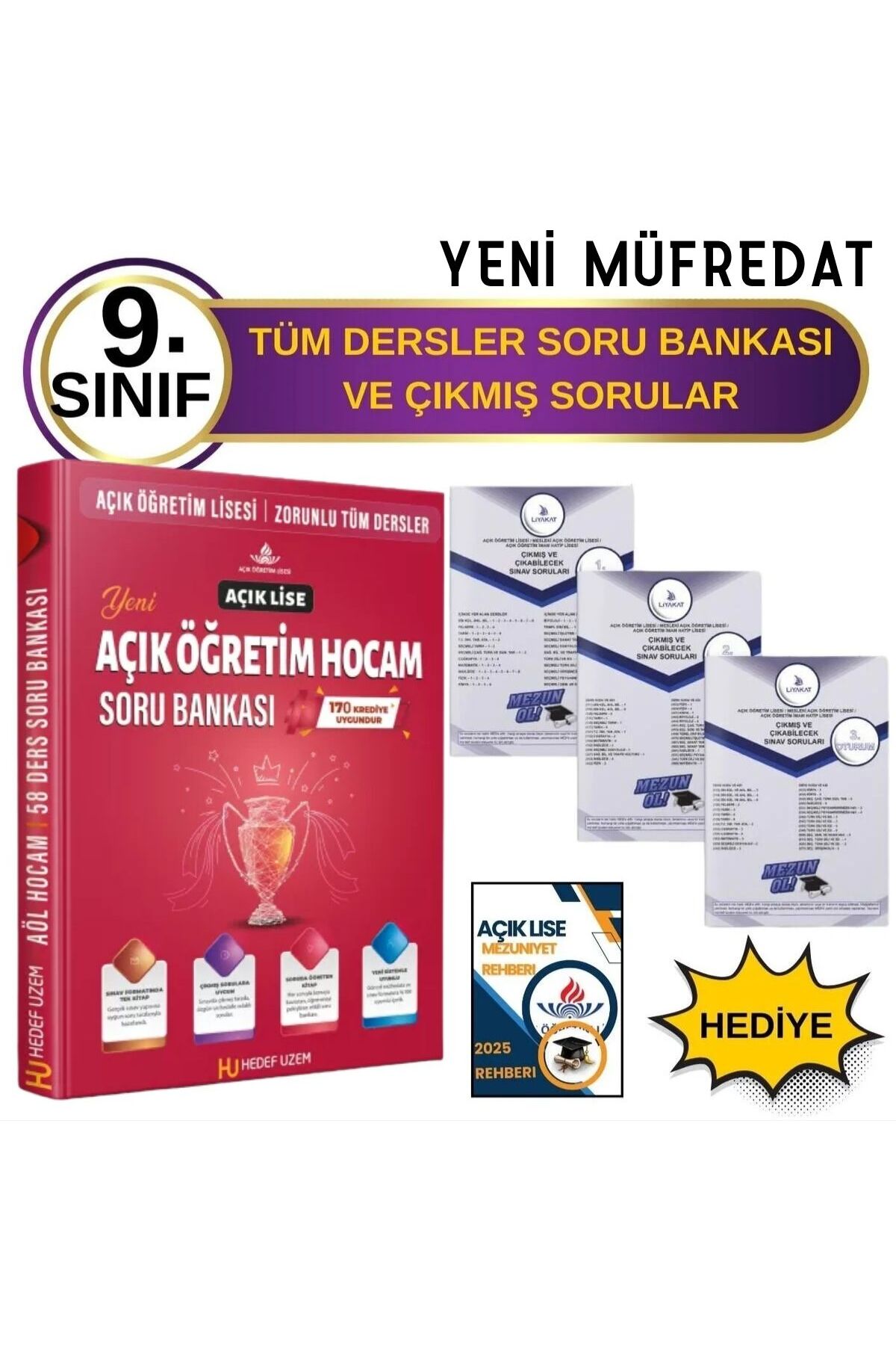 Liyakat Yayınları AÇIKÖĞRETİM-LİSESİ 9.SINIF-ZORUNLU TÜM DERSLER