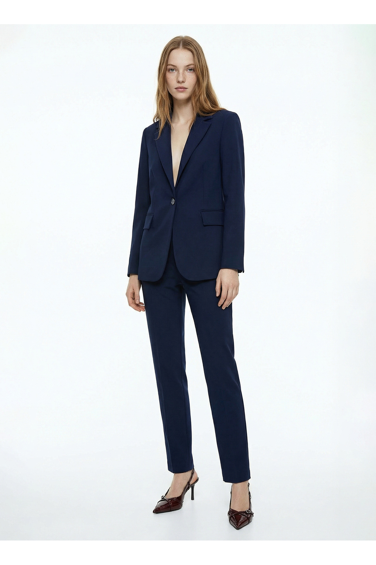 Fabrika  Lacivert Kadın Blazer F6SL-CKT0331 - Görsel 2