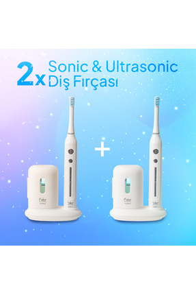 Fakir Probiwash Sonic & Ultrasonic 2in1 Diş Fırçası - 2'Lİ SET