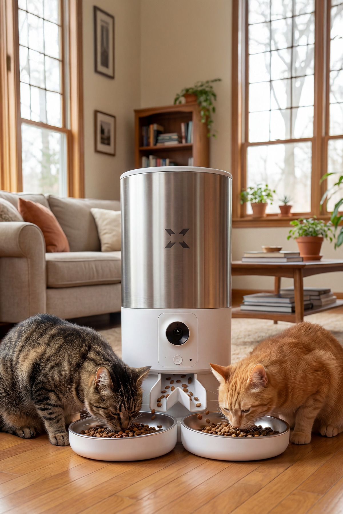 Xenon Smart Akıllı Mama Kabı(Kameralı)&Çift Kase Kiti Paslanmaz Çelik,5L,BPA ,Sesli Görüş Destekli fotoğrafı 3 (önizleme)