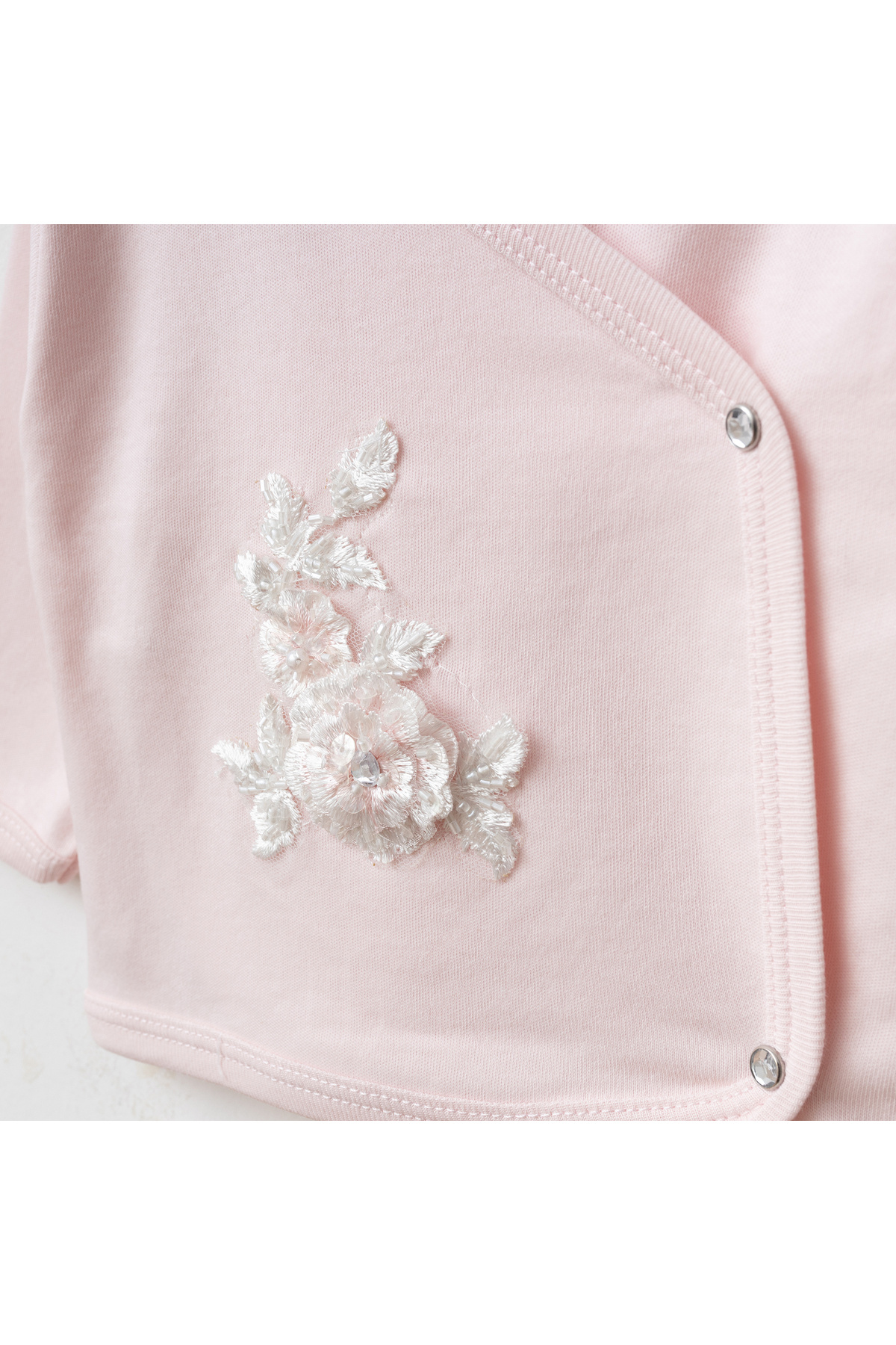 Eda Baby İthal Dantelli 10'lu Organik Hastane Çıkış Seti %100 Pamuk Yenidoğan Kız Bebek fotoğrafı 3 (önizleme)