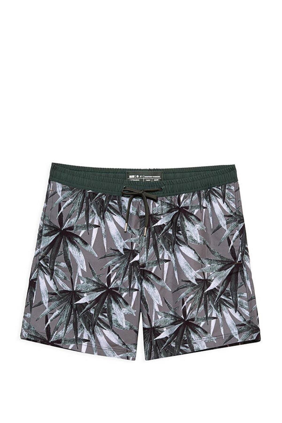 ماوی جینز شورت شنا خاکی