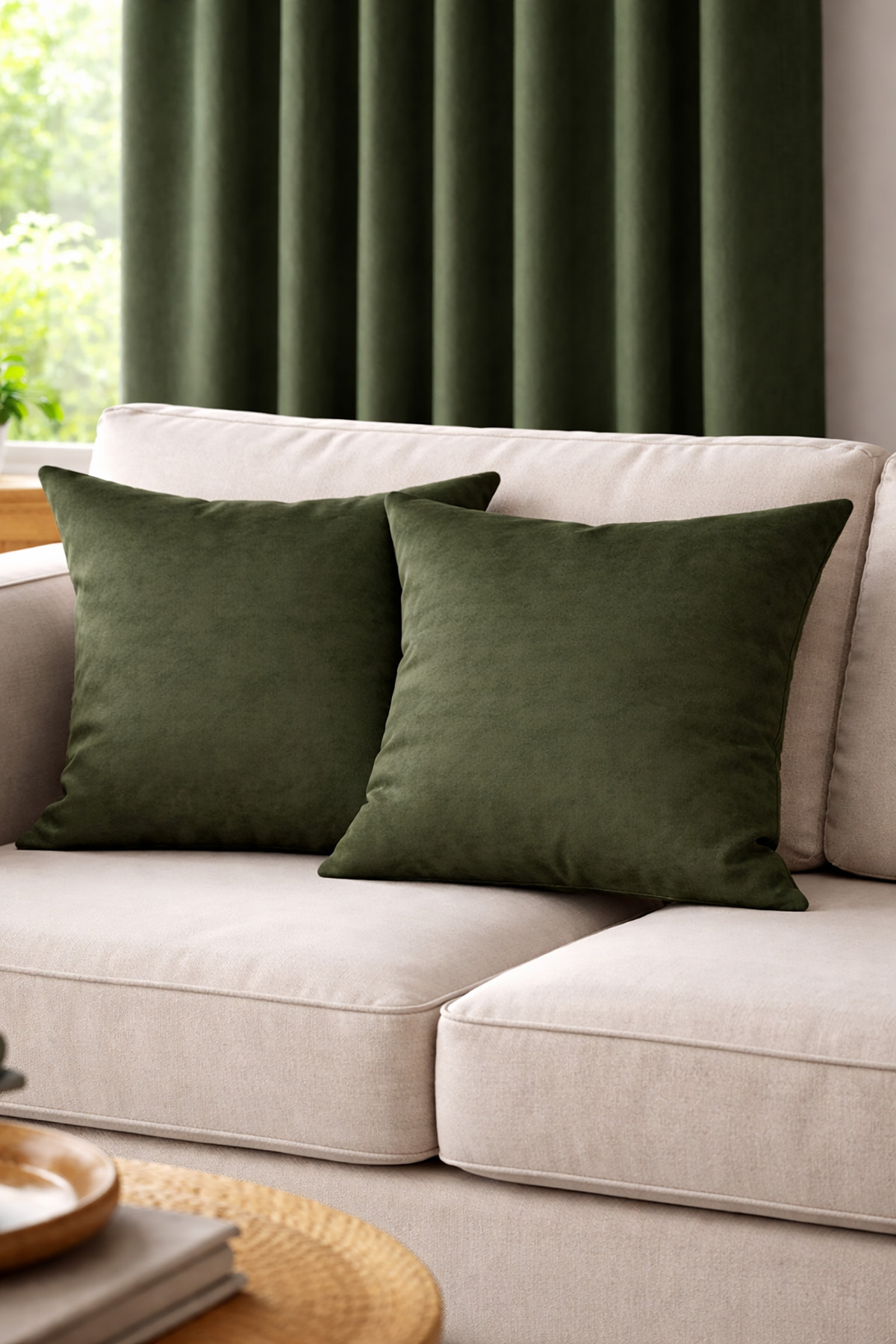Decorative Velvet Textured Island Flat Double Pillow Case Living Room Living Room Children's Room Balcony Terrace