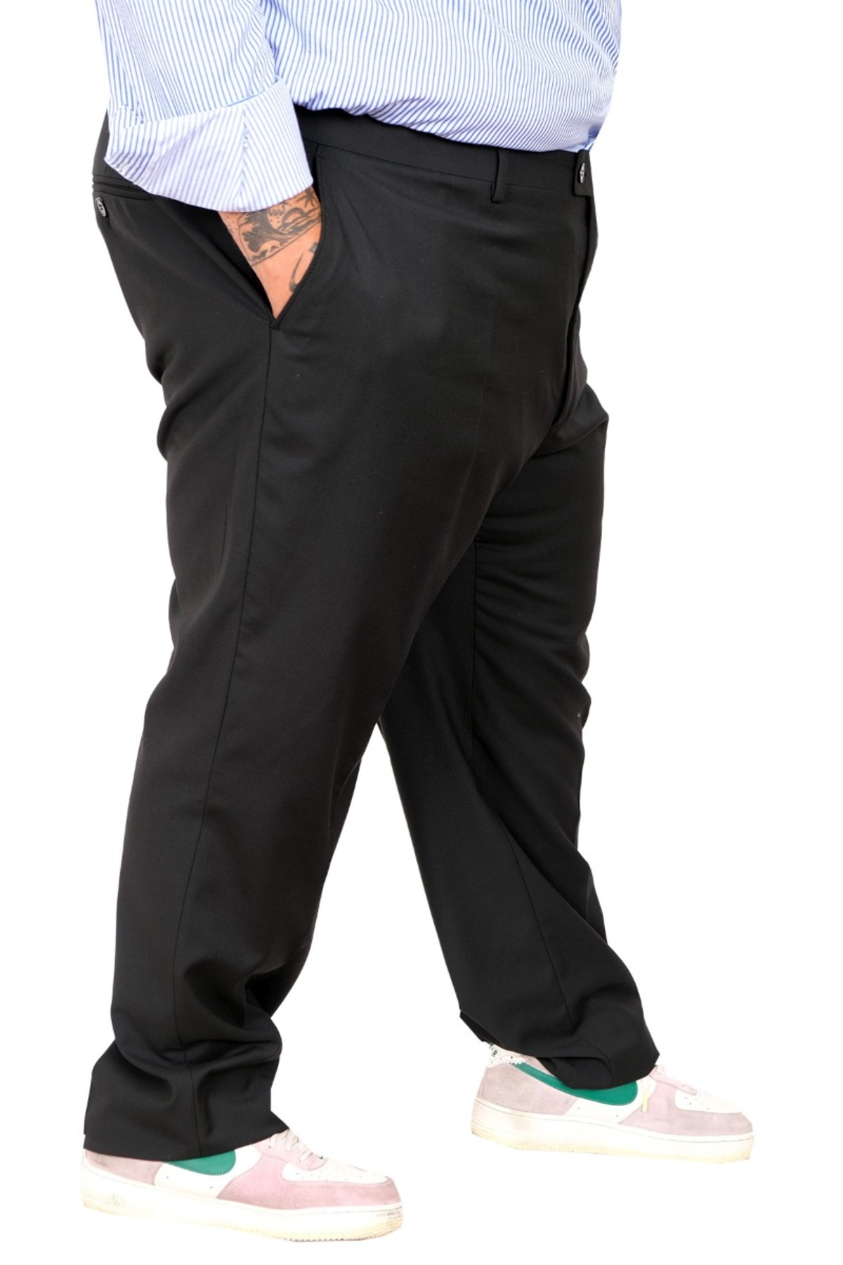 ModeXL Mode XL Buyuk Beden Erkek Kumaş Pantolon Superior 21024 Siyah görsel 4
