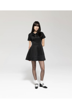 ginaci Kadın Kısa Kol Mini Elbise Şık Elbise