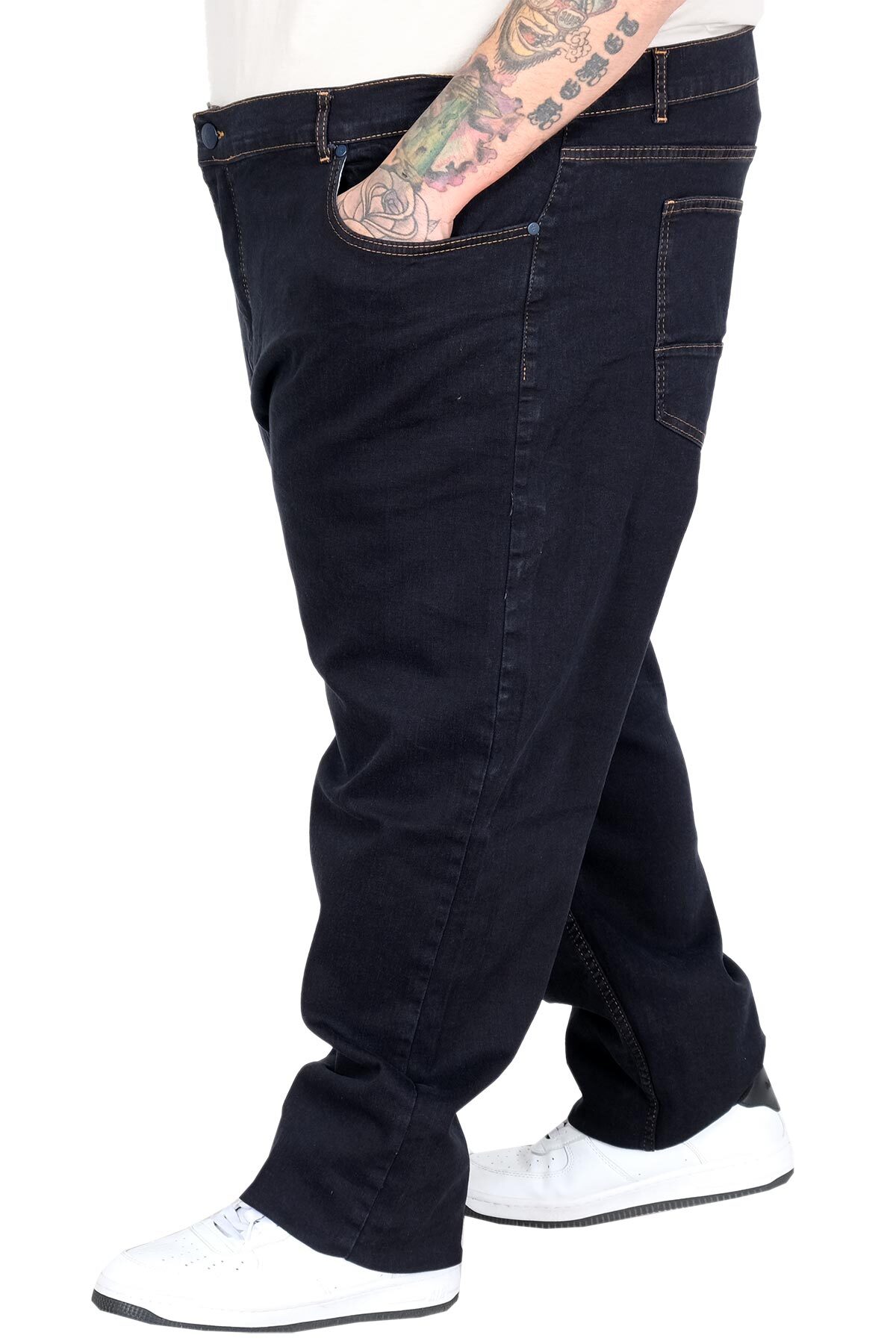 ModeXL Mode XL Büyük Beden Erkek Classic 5 Cepli Pantolon 21930 LACİVERT görsel 2