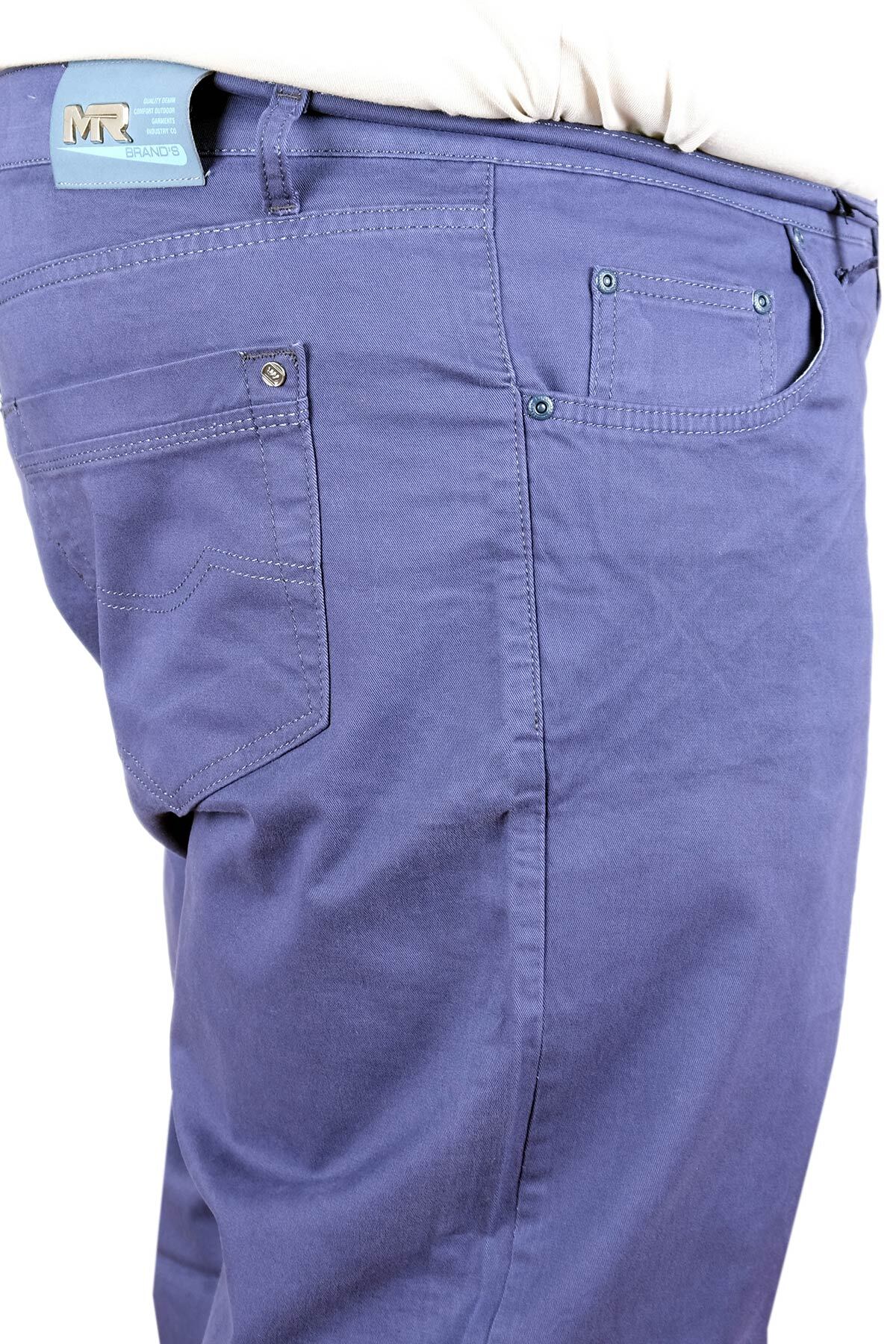 ModeXL Mode XL Büyük Beden Erkek Kot 5 Cepli Pantolon 20923 INDIGO görsel 3