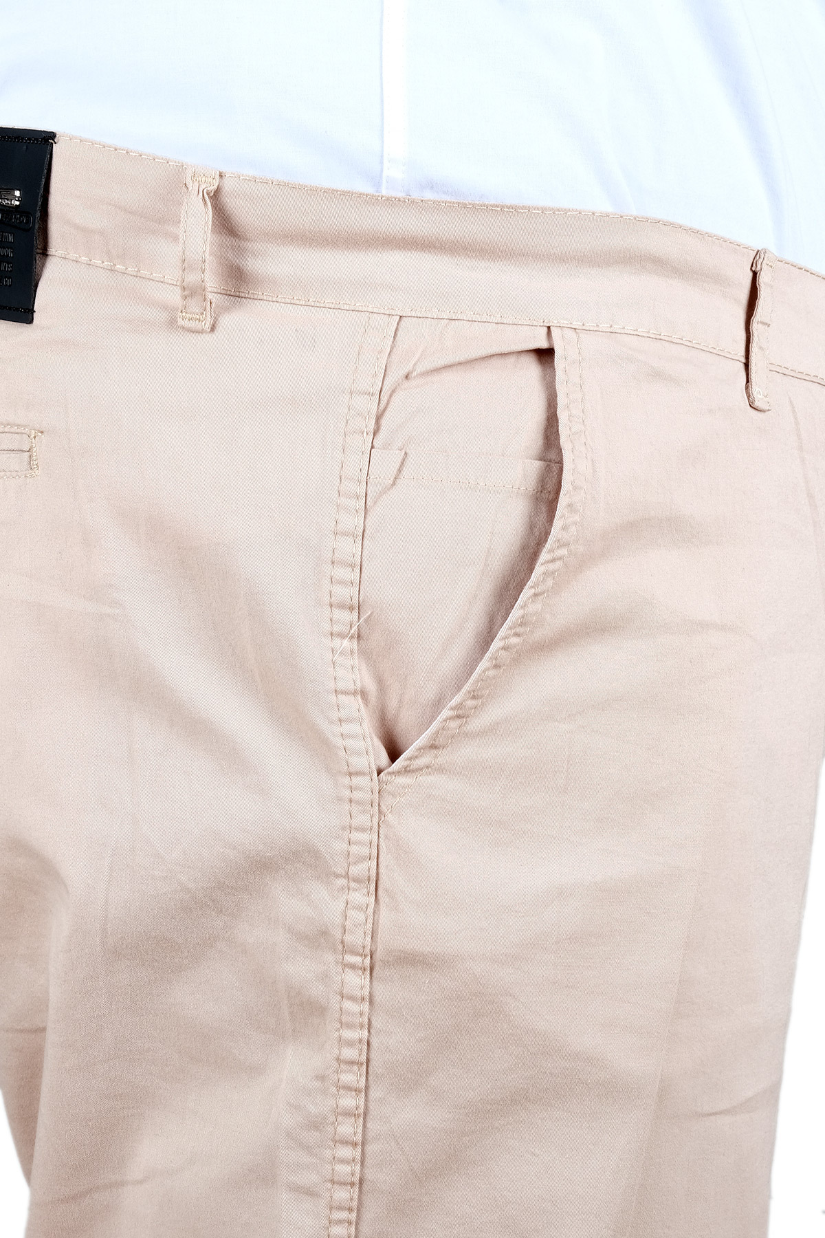 ModeXL Mode XL Büyük Beden Erkek Keten Barcelona Chino Pantolon 25850 BEJ görsel 3