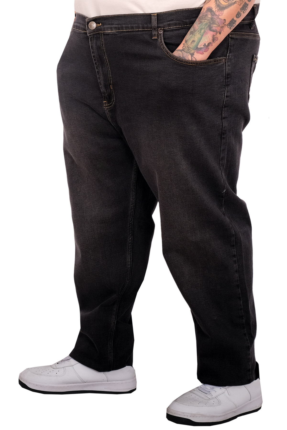 ModeXL Mode XL Büyük Beden Kot Pantolon FENTY OD 25920 gri görsel 2