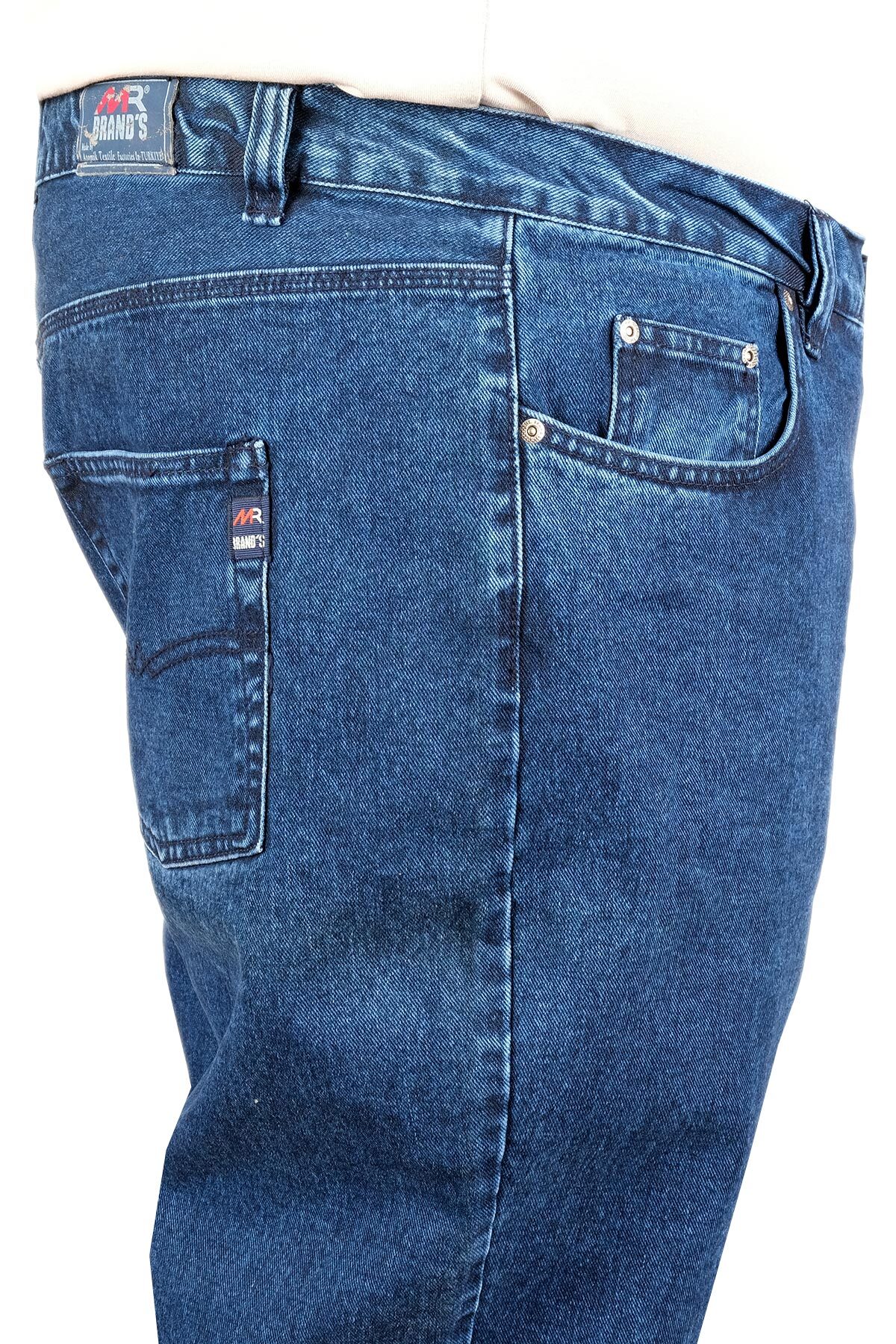 ModeXL Mode XL Büyük Beden Erkek Retro Gabardin Pantolon 20924 MAVİ görsel 3