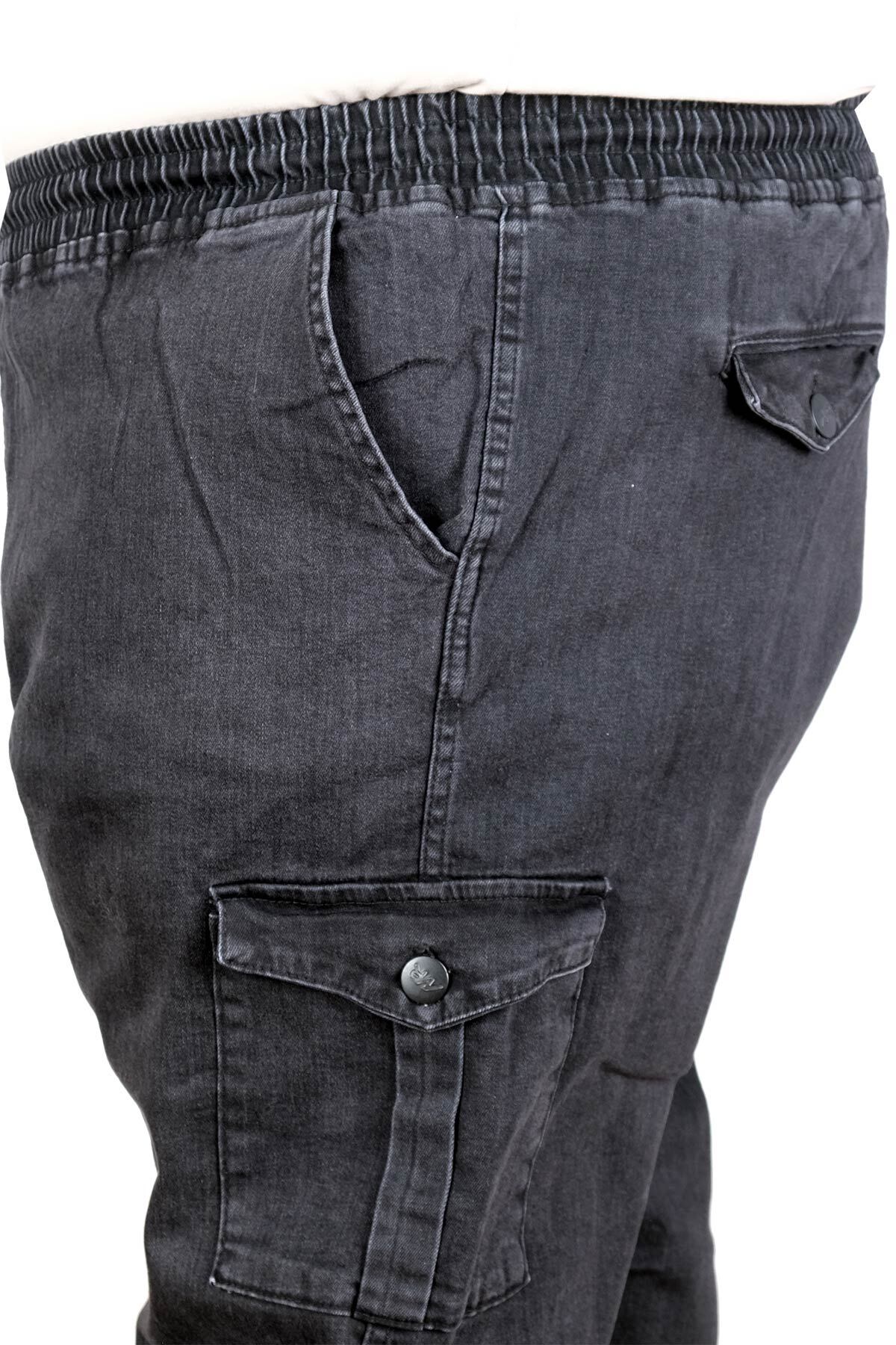 ModeXL Mode XL Büyük Beden Erkek Kot Chief Jogger Pantolon 23919 FUME görsel 5