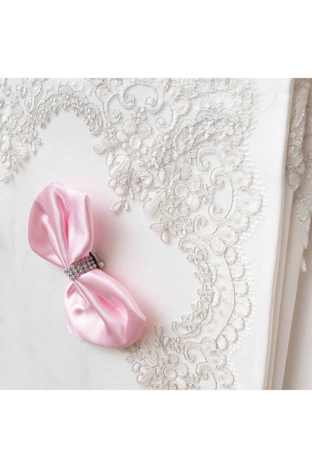 Eda Baby Mevlüt Özel Günler İçin Fransız Dantelli 6 Parça Elbiseli Başörtülü & Battaniyeli-Anne Bebek Takım fotoğrafı 4 (önizleme)