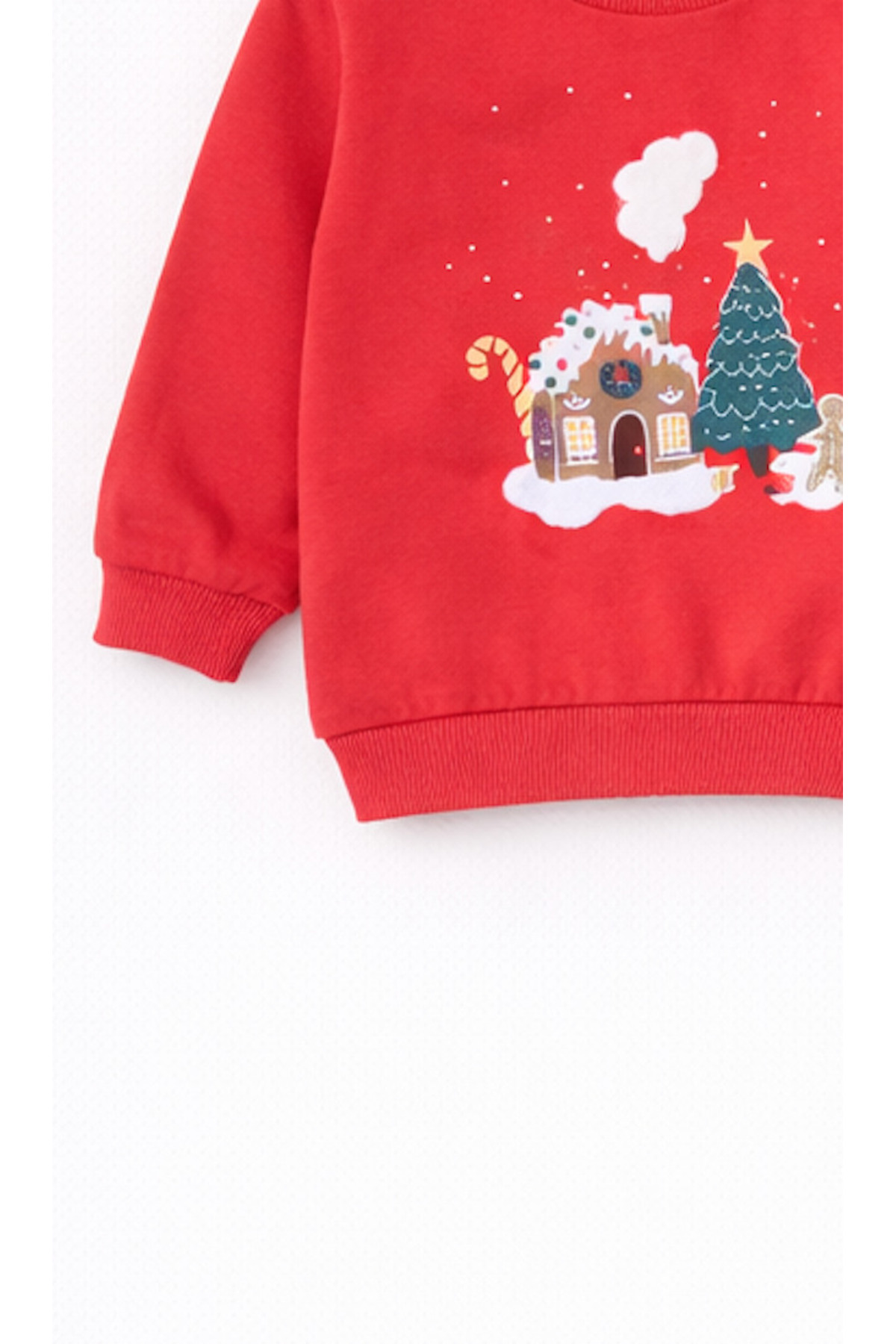 Hello Baby Kız Bebek Pamuklu Sweatshirt – Desenli Model fotoğrafı 3 (önizleme)