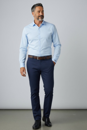 AtlasGiyim Erkek Lacivert Kareli Likralı Kumaş Pantolon