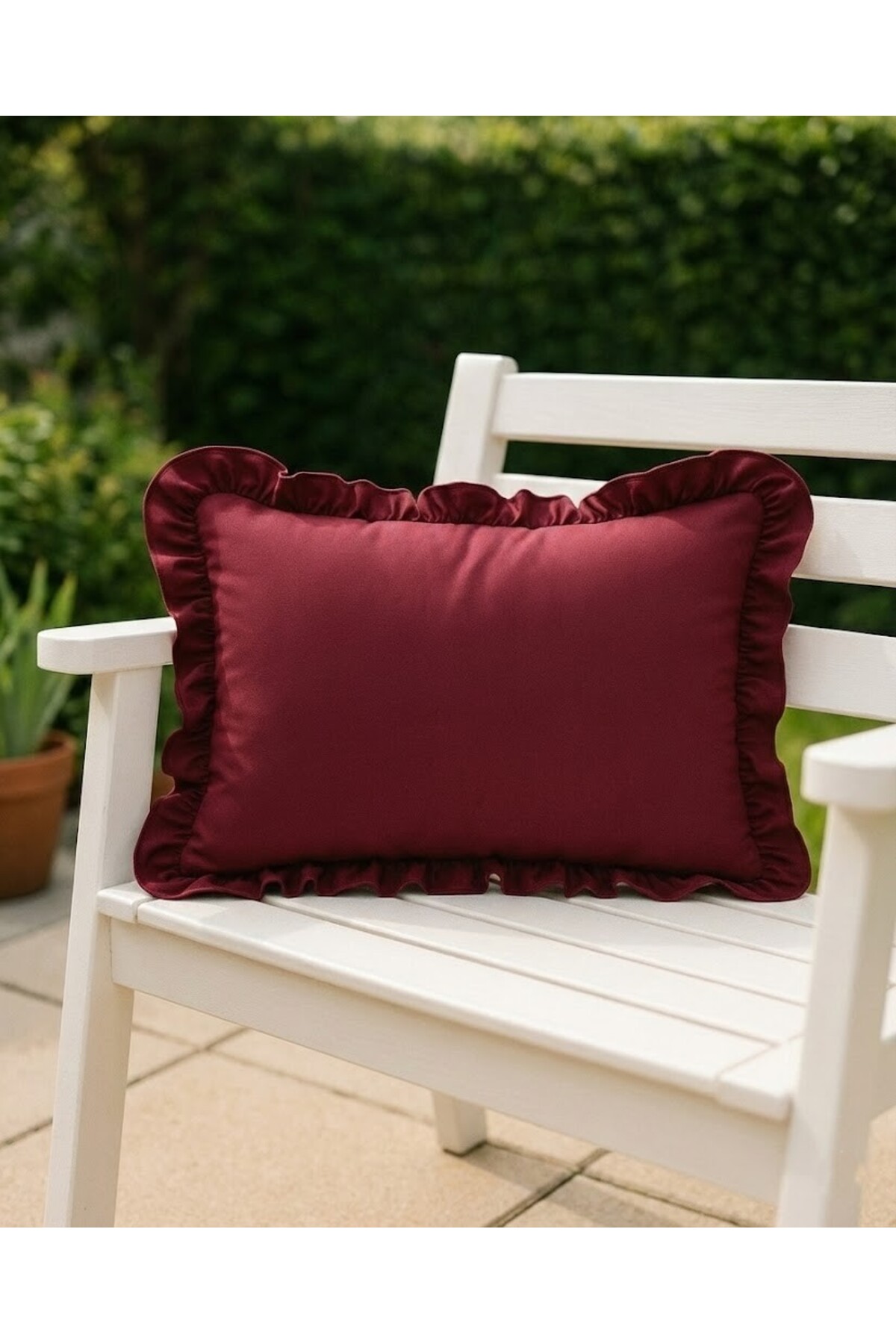 100% cotton frilly decorative pillow case – 35x50 CM