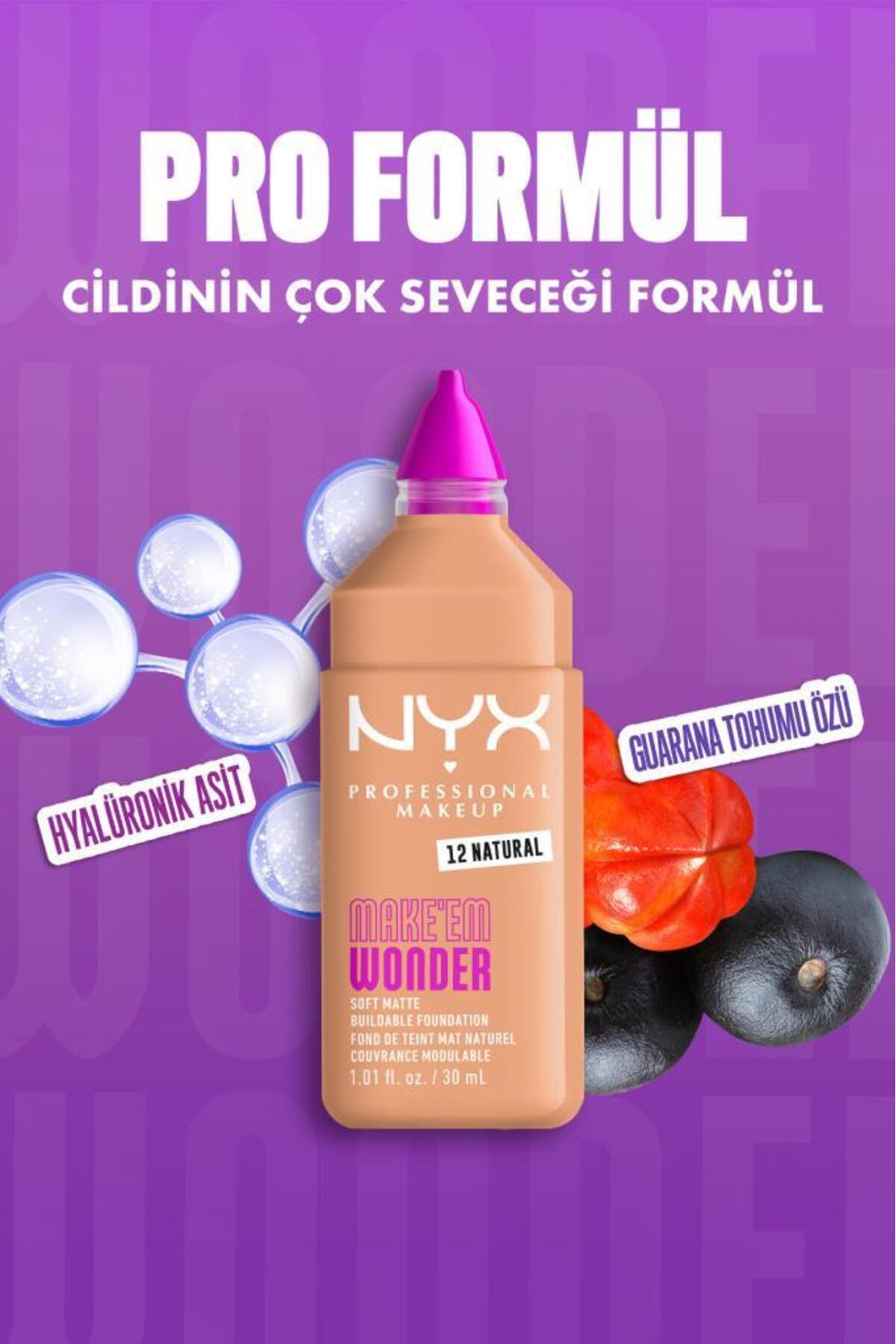 کرم پودر مات نرم Make’ Em Wonder شماره ۱۲ - طبیعی — بژ NYXMAKEMWONDERFNDT — تصویر 7 از 9