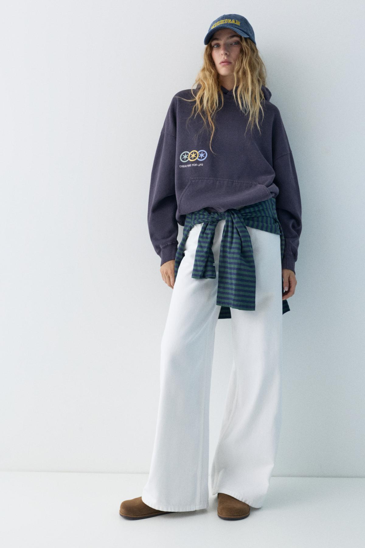 Pull & Bear  Personal Stylist kapüşonlu sweatshirt - Görsel 2