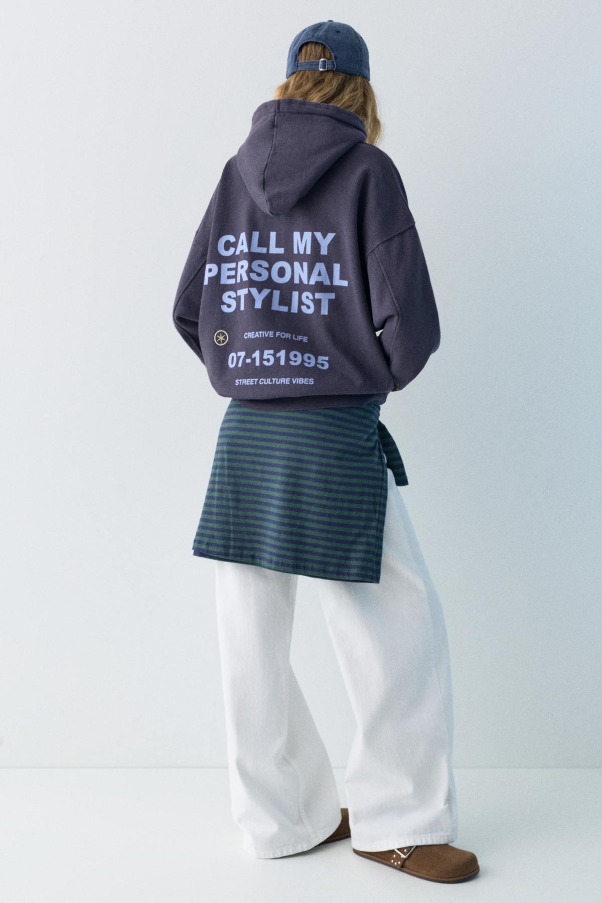 Pull & Bear  Personal Stylist kapüşonlu sweatshirt - Görsel 6