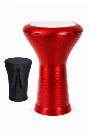 YANKI YDR-44RD Alüminyum Döküm Mısır Darbuka Kırmızı - Profesyonel Çömlek Dar...